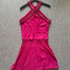 Ramy Brook Hot Pink/Deep Rose Halter Dress - WORN ONCE